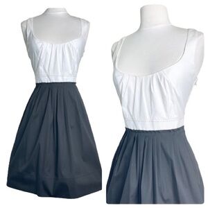 NWT Elie Tahari ‘Bella’ Dress | Sleeveless Fit & Flare | White & Black | Size 4